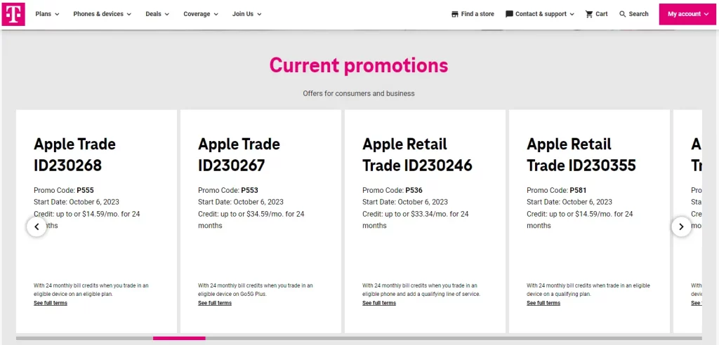 T-Mobile brings up new promotional offers